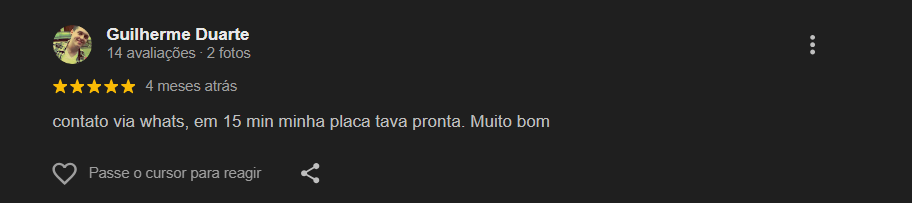 Depoimento de cliente